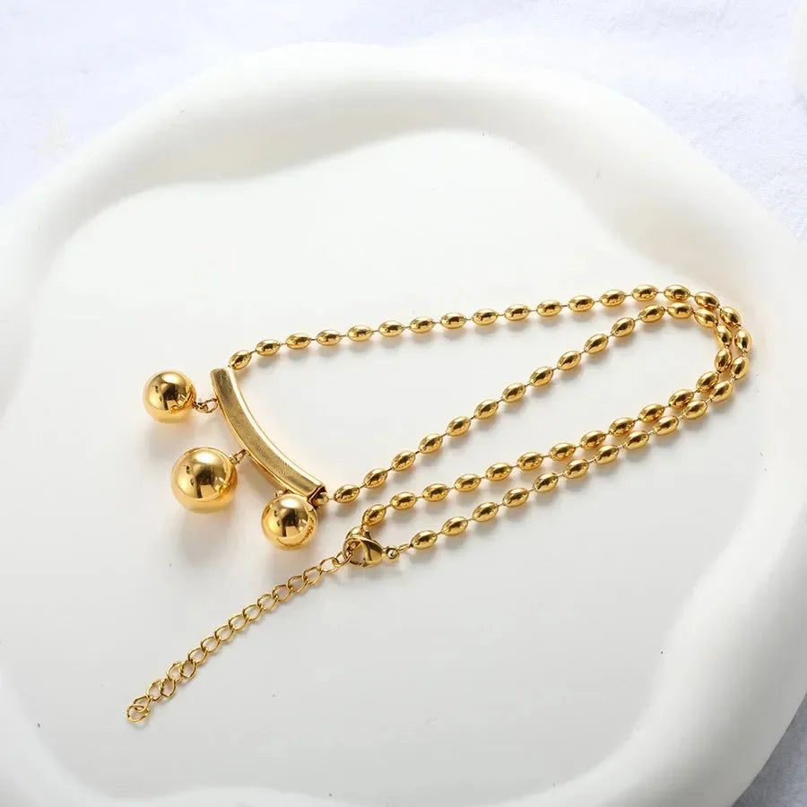 Three Ball Hanging Necklace - Diatoms
