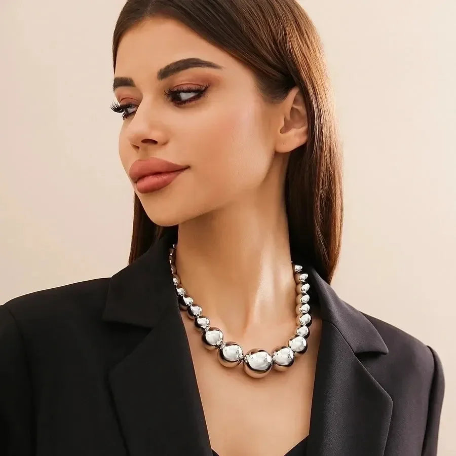 Trendsetter Geometric Beaded Necklace - Diatoms