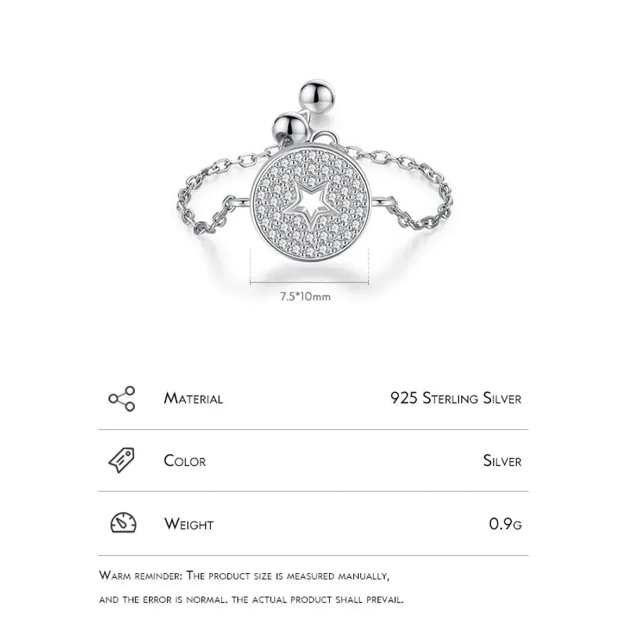 Luxurious Treasures Silver Inlay Adjustable Rings - Diatoms