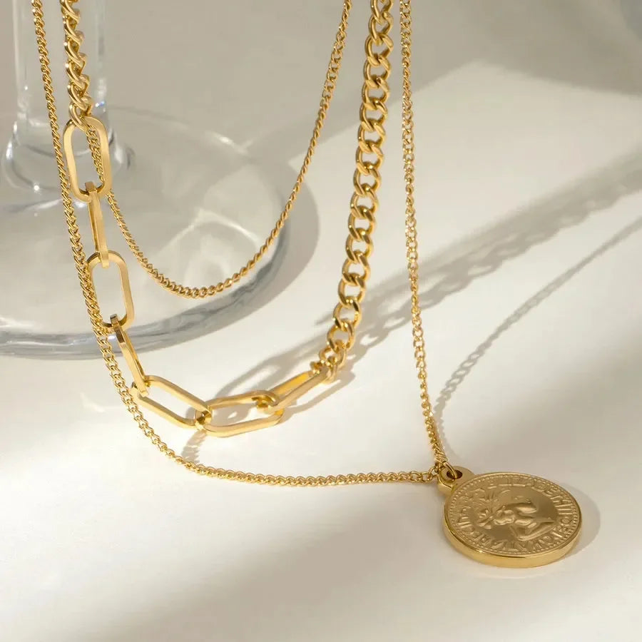 Elizabeth Three Layer Necklace - Diatoms