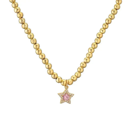 Diatoms Vacation Star Beaded Necklace - Diatoms