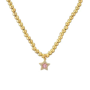 Diatoms Vacation Star Beaded Necklace