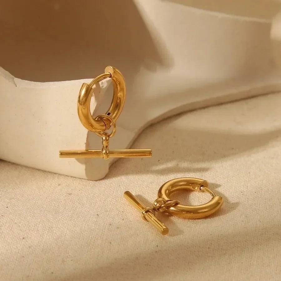 Luxy T-Bar Drop Earrings - Diatoms
