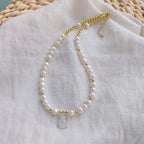 Elegant Portrait Faith Freshwater Pearl Necklace - Diatoms