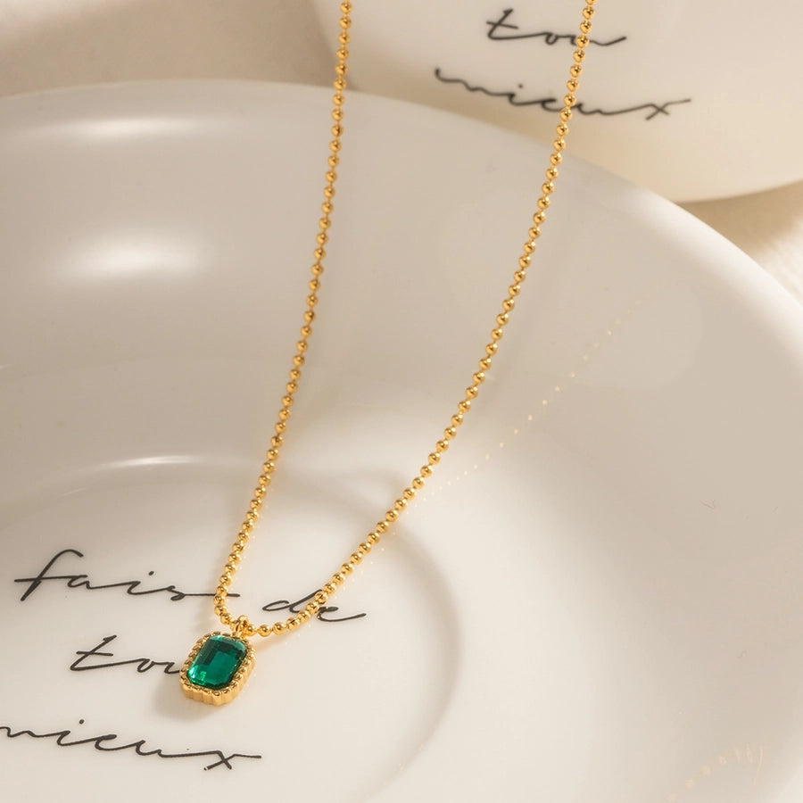 Luxy Emerald Chain Necklace