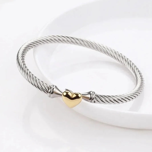 Glamour Goddess Heart Shape Bangle - Diatoms