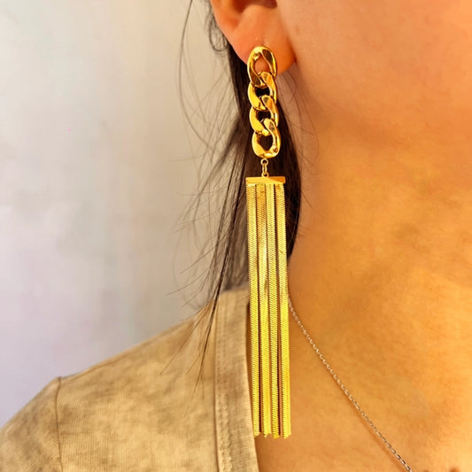 Luxy Long Tassel Earrings