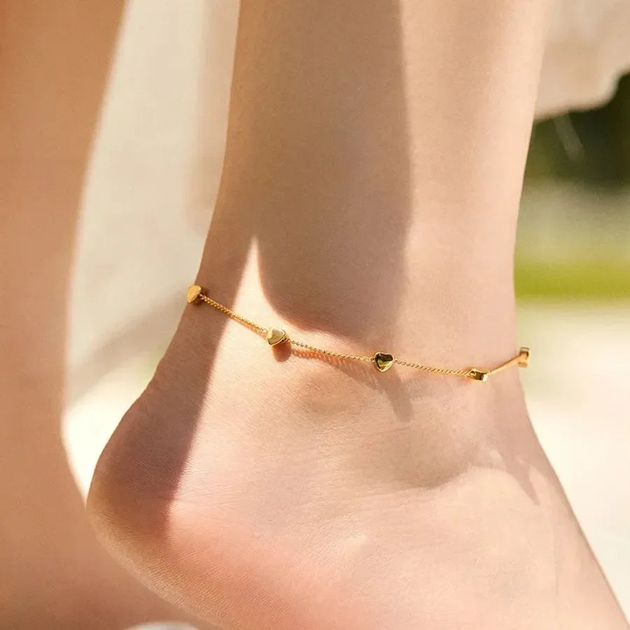 Heart Shape Anklet - Diatoms