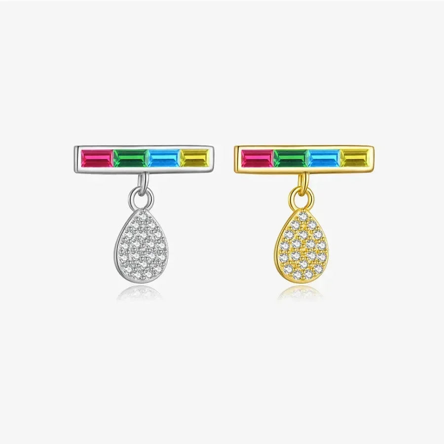 Vintage Style Silver Gemstones Earrings - Diatoms