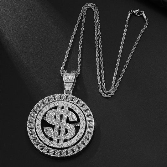 Hip-Hop Round Men's Pendant Necklace