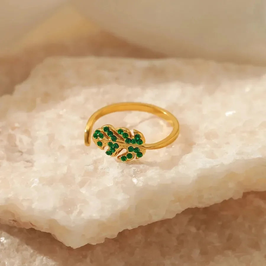 Golden Leaves Rings - Diatoms