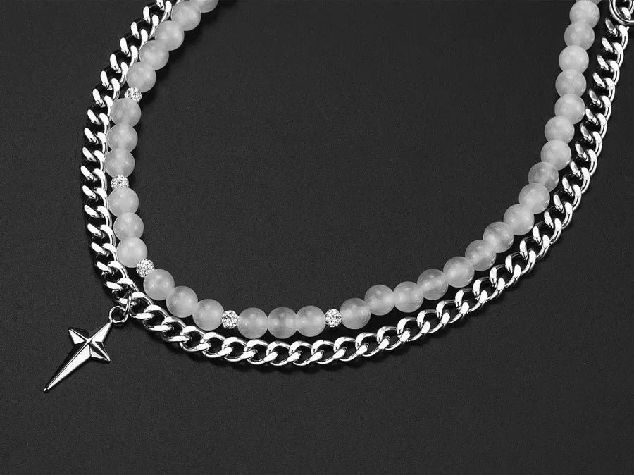 Diatoms Hip-Hop Star Unisex Layered Necklaces - Diatoms