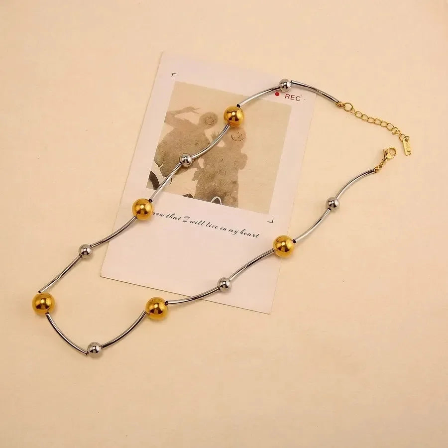 Luxy Round Dual Color Necklace - Diatoms