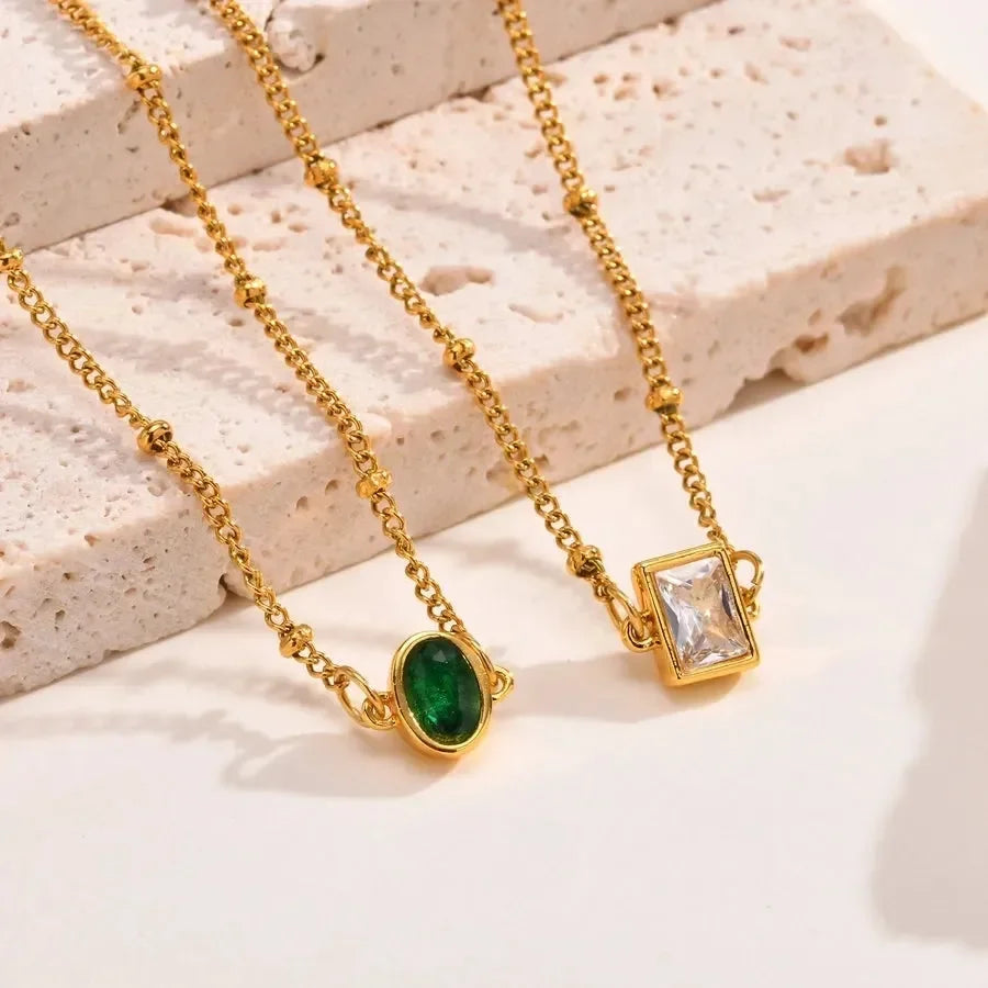 Luxy Emerald Necklace - Diatoms