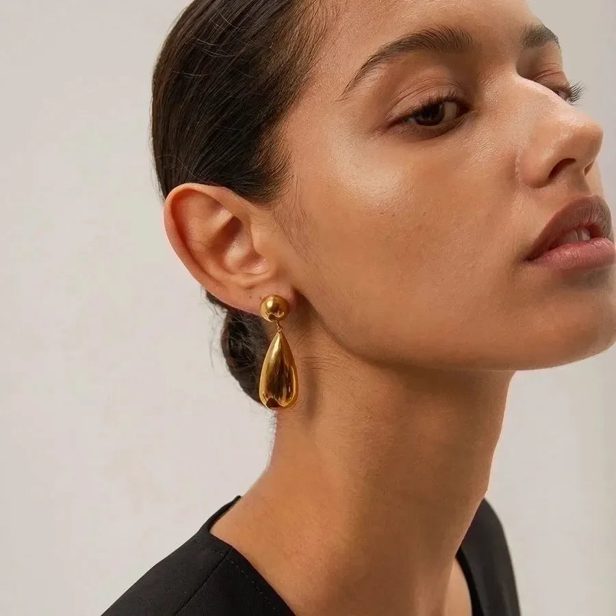 Luxe Diatoms Water Droplets Drop Earrings - Diatoms