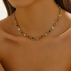 Multi Color Gem Necklace - Diatoms