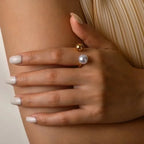 Luxy Pearl Adjustable Ring - Diatoms
