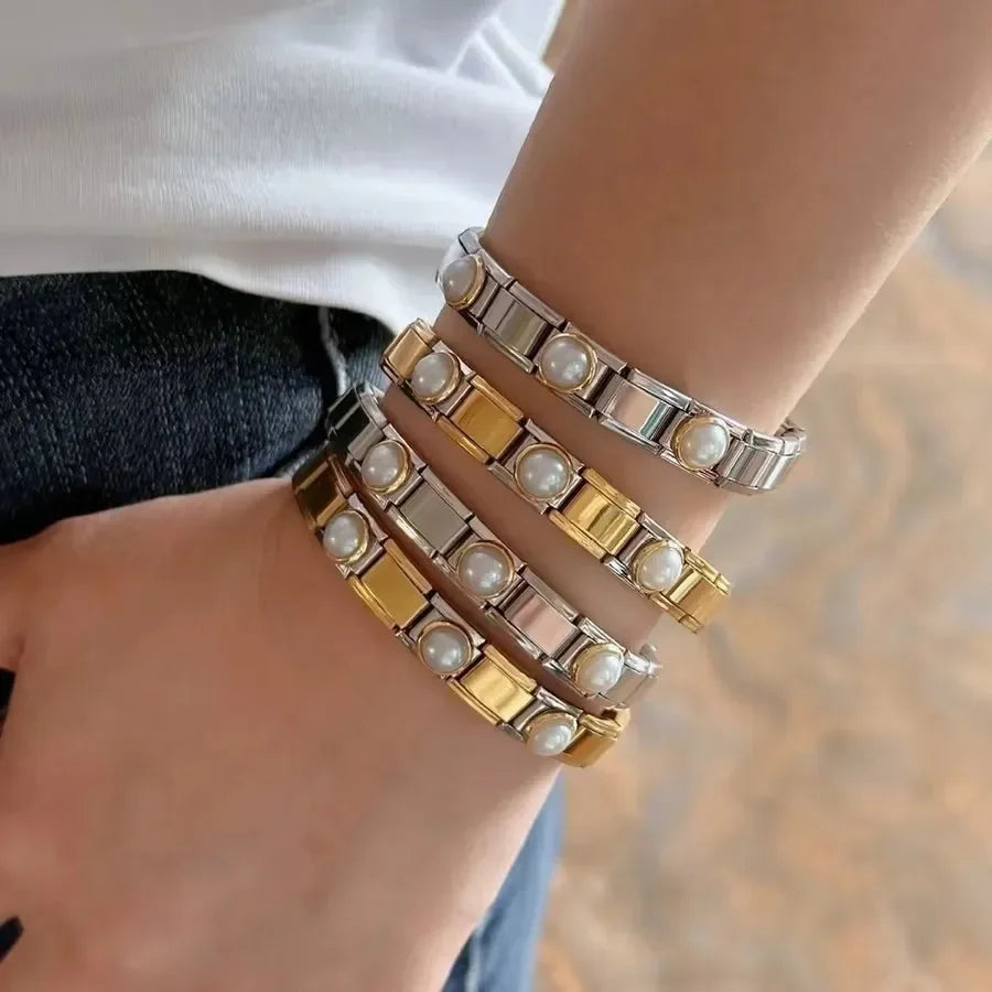 Luxy Italian Charm Pearl Bracelets - Diatoms