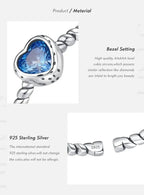 French Style Heart Shape Sterling Silver rings - Diatoms