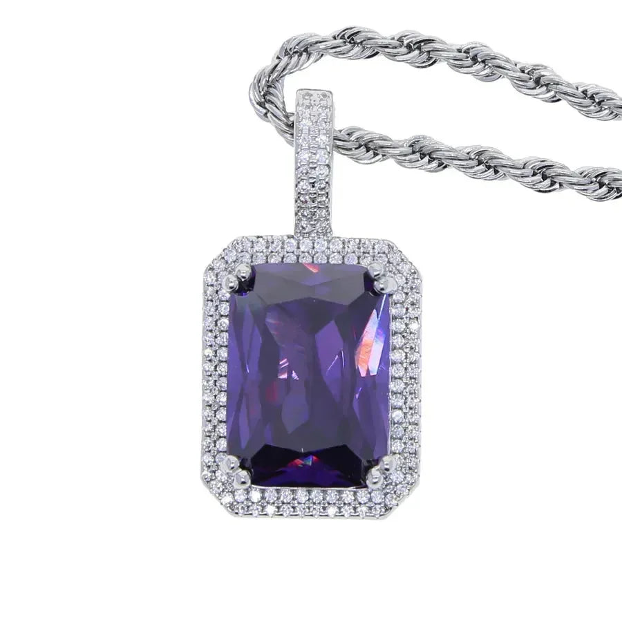 Diatoms Hip-Hop Square Unisex Pendant - Diatoms