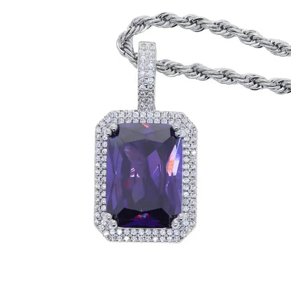 Diatoms Hip-Hop Square Unisex Pendant - Diatoms
