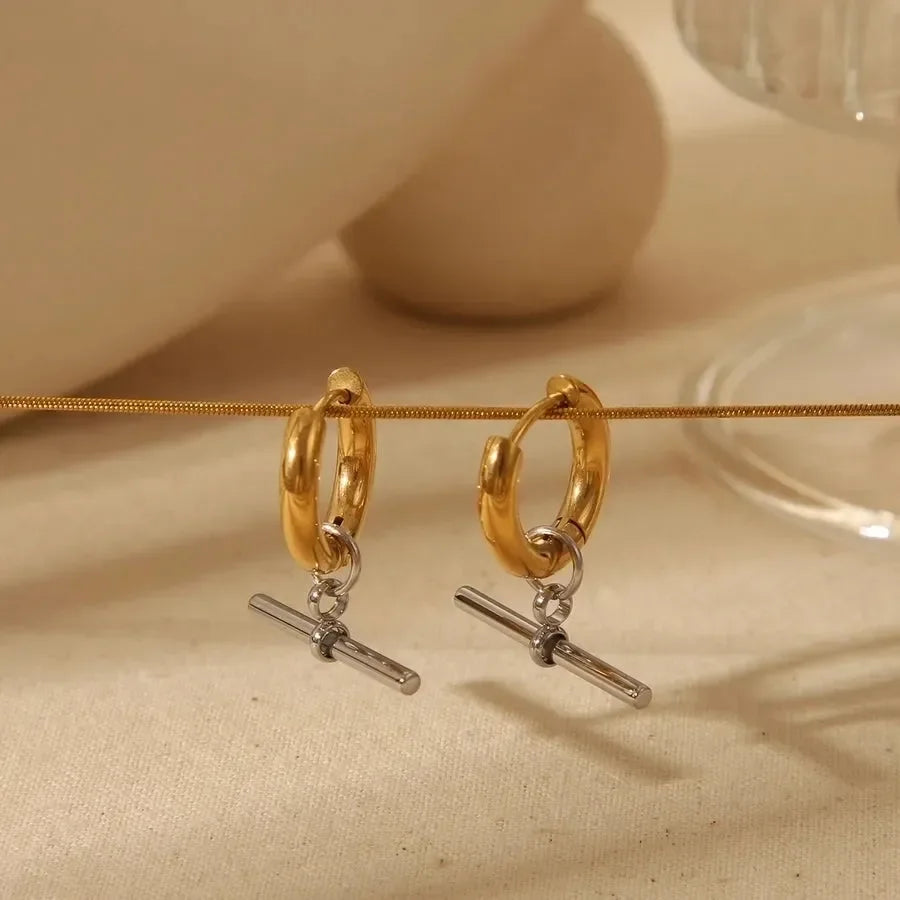 Luxy T-Bar Drop Earrings - Diatoms