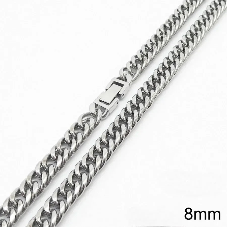 Simple Chain Men's Necklace - Diatoms