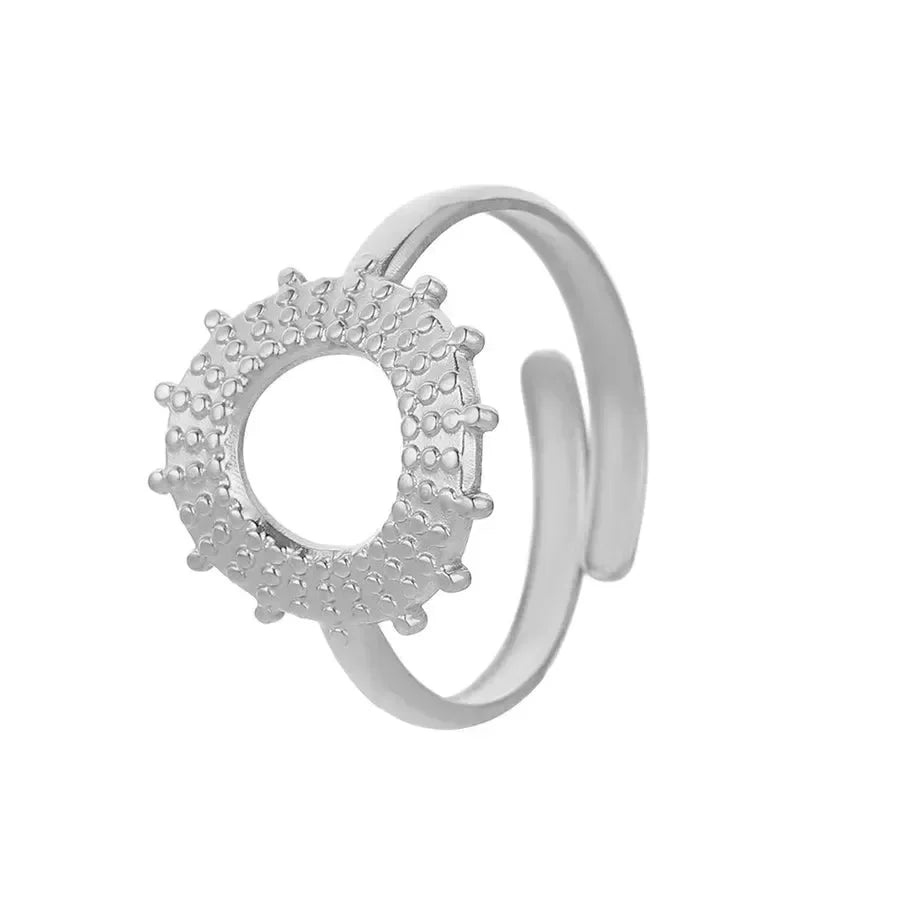 Luxy Round Adjustable Ring - Diatoms
