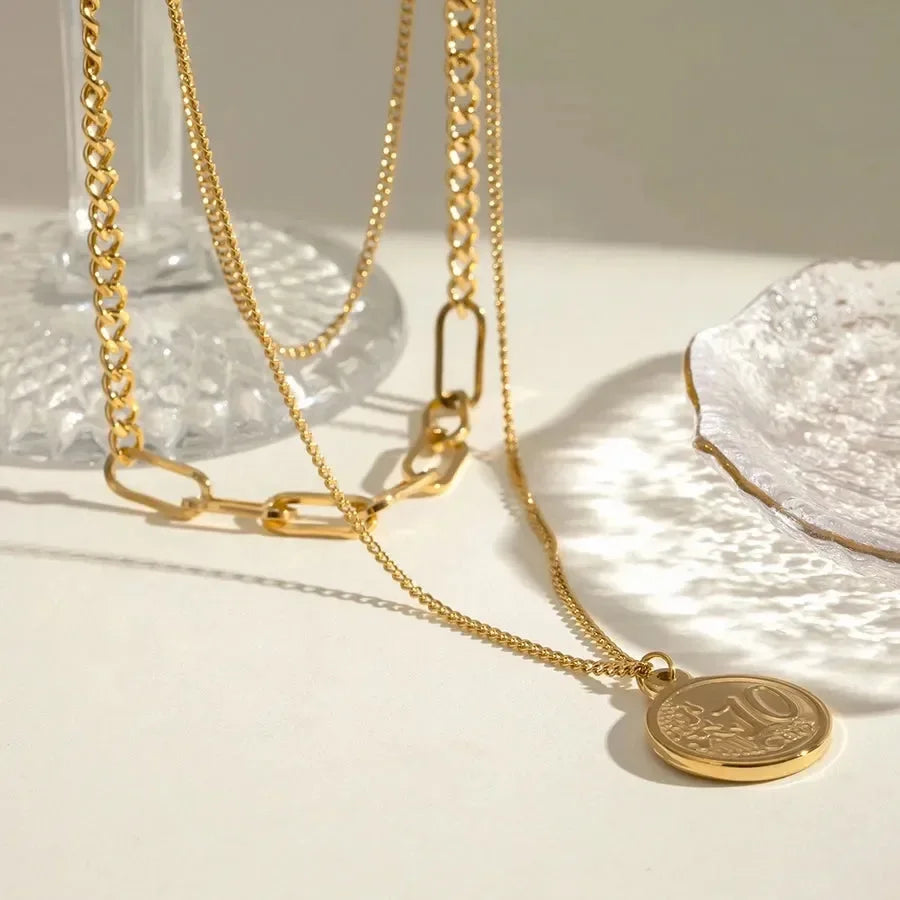 Elizabeth Three Layer Necklace - Diatoms