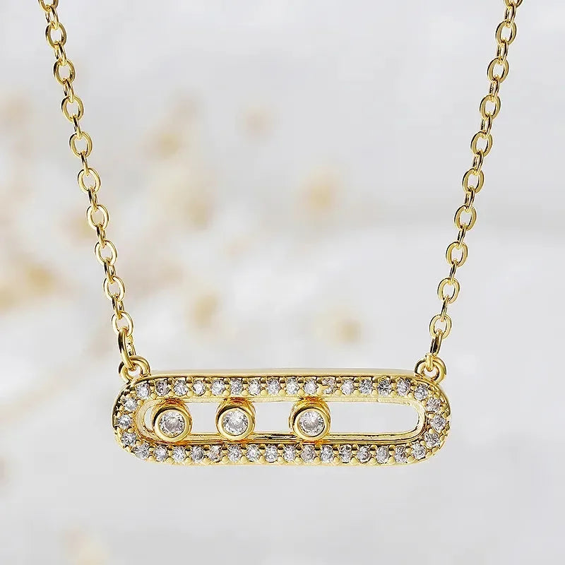 Simple Shiny Geometric Necklace - Diatoms
