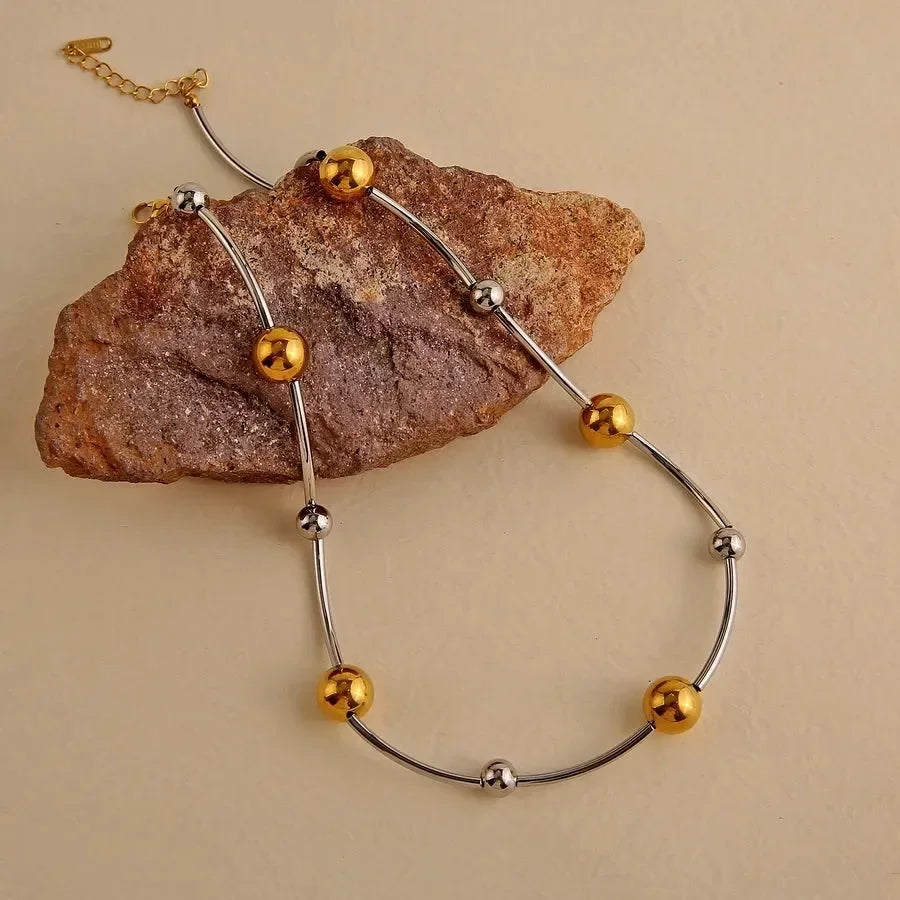 Luxy Round Dual Color Necklace - Diatoms