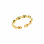 Mystic Green Weave Ring
