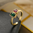 Shiny Loving Emerald Ring - Diatoms