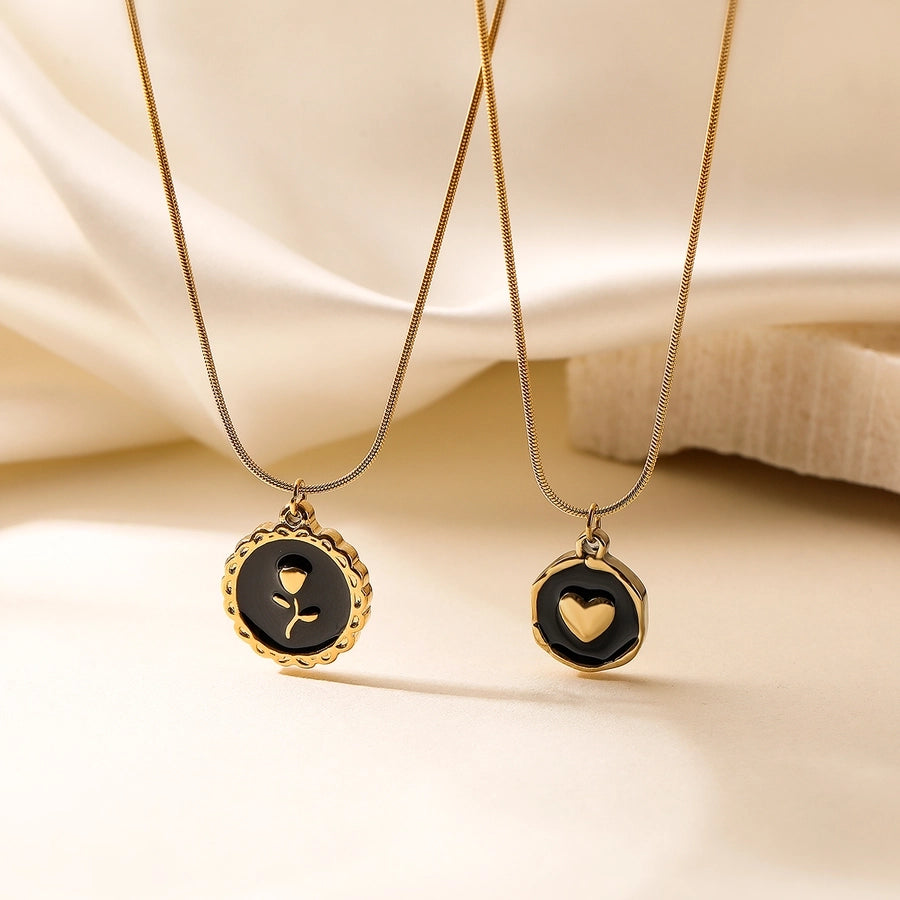 Heart Shape Flower Necklace