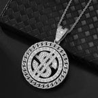 Hip-Hop Round Men's Pendant Necklace - Diatoms
