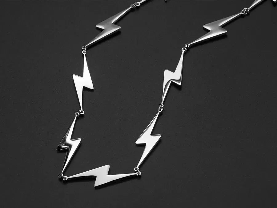 Diatoms Hip-Hop Retro Patchwork Solid Color Necklace - Diatoms