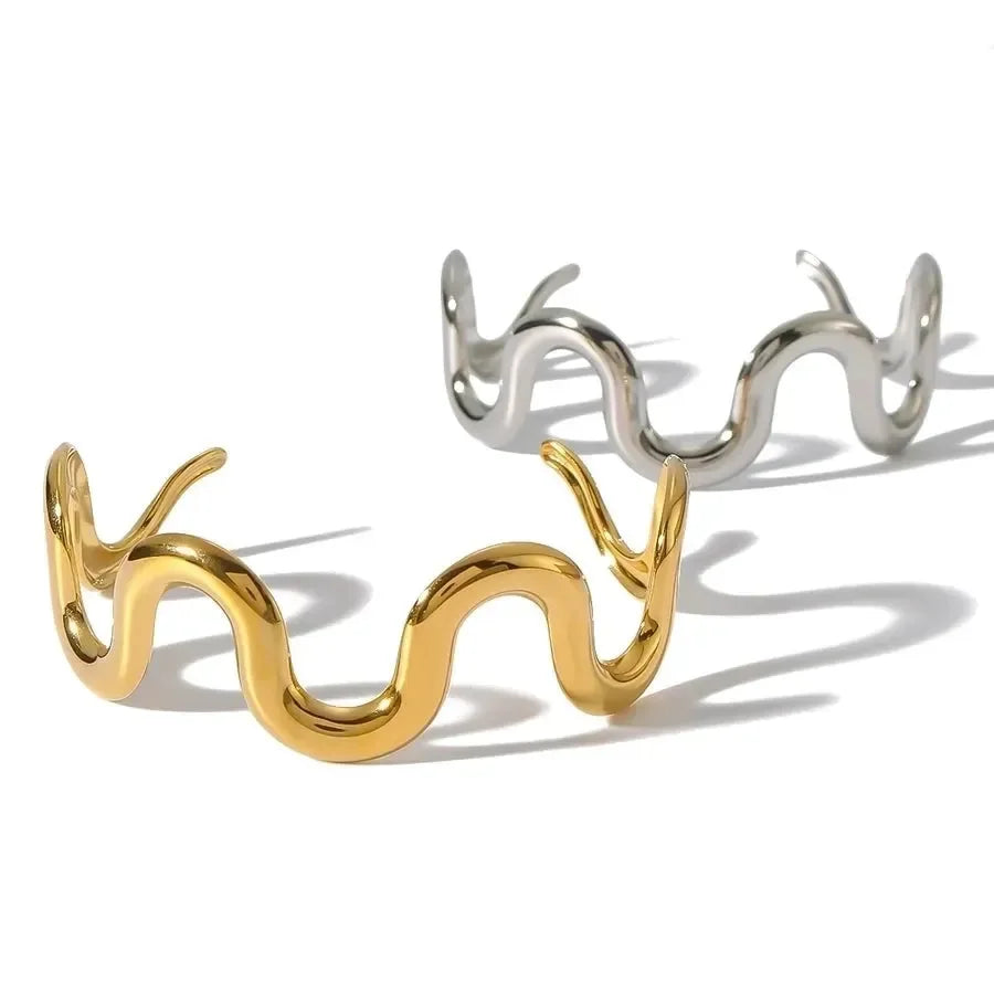 Classic Wavy Bangle - Diatoms