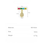 Vintage Style Silver Gemstones Earrings - Diatoms