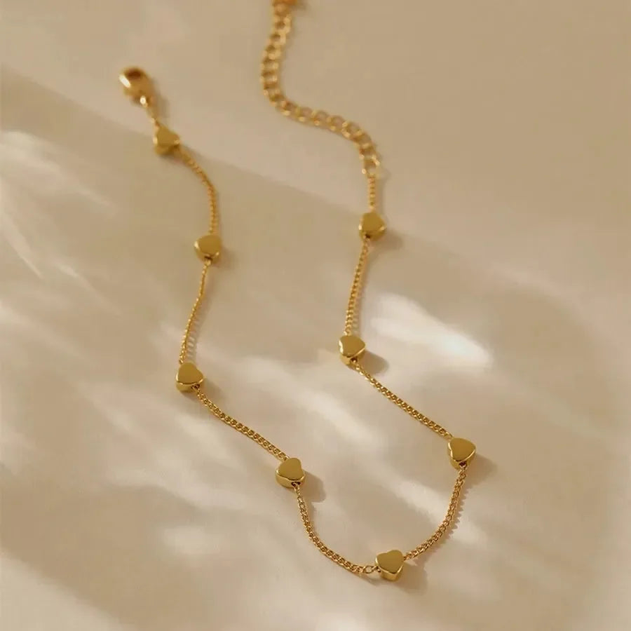 Heart Shape Anklet - Diatoms