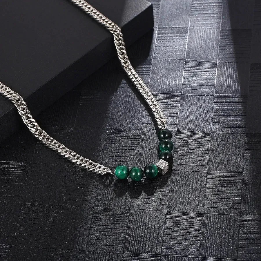 Diatoms Hip-Hop Beaded Solid Color Unisex Necklace - Diatoms