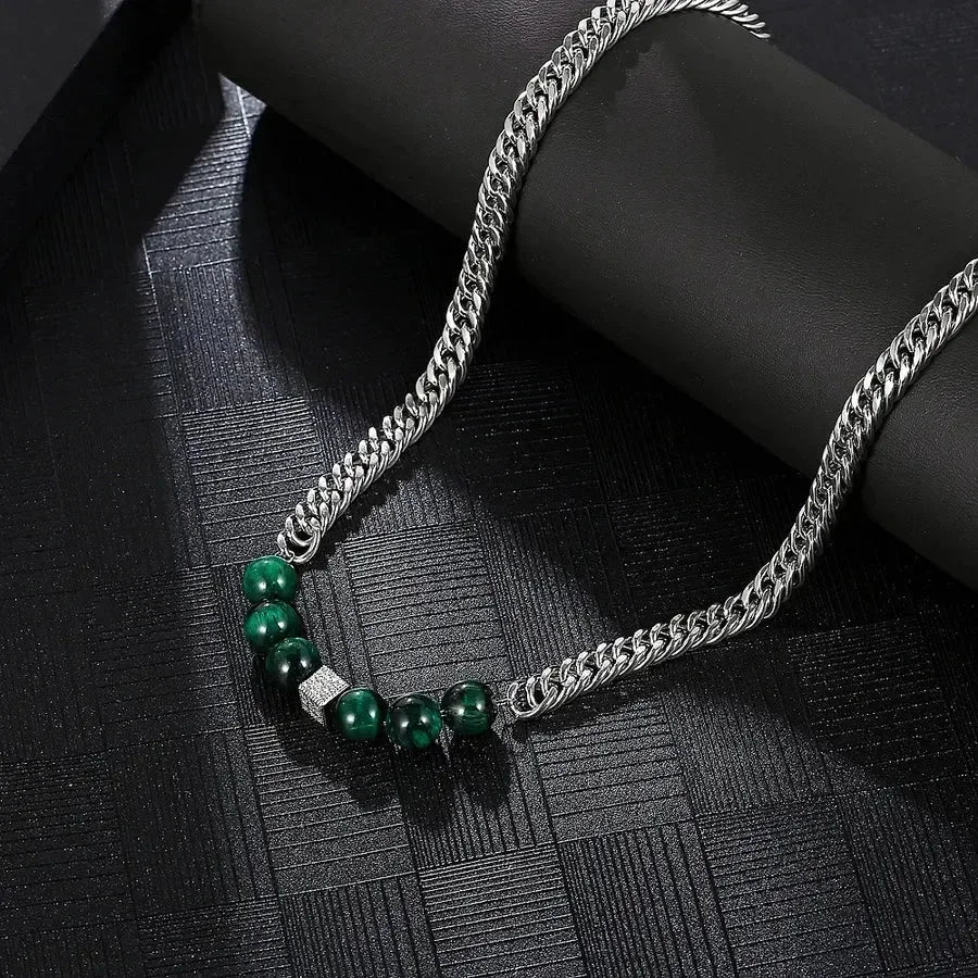 Diatoms Hip-Hop Beaded Solid Color Unisex Necklace - Diatoms