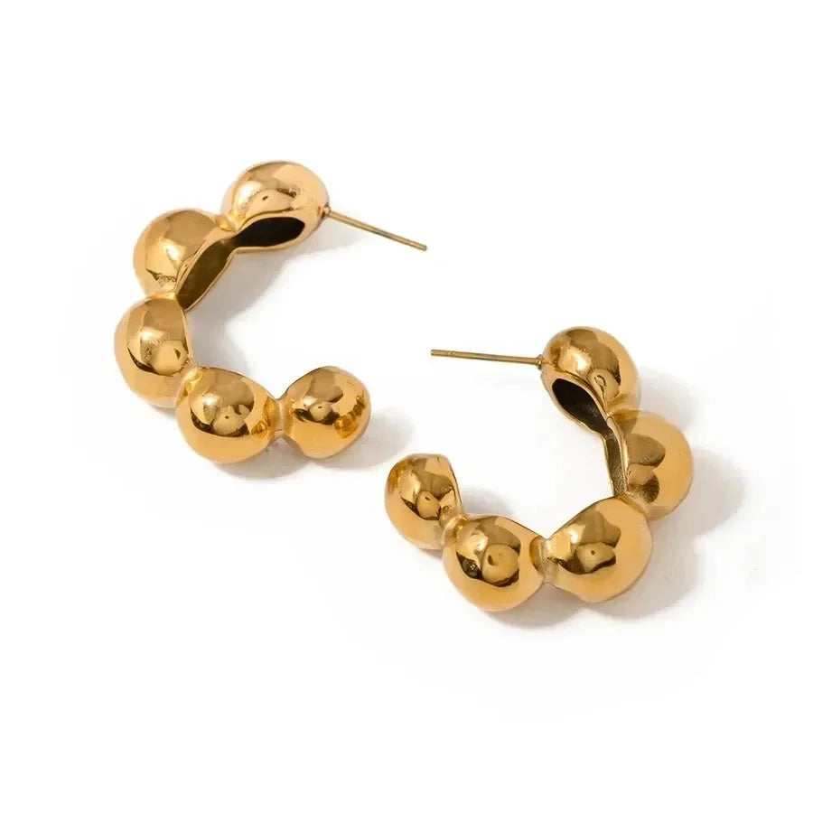 Ball Hoop Earring - Diatoms