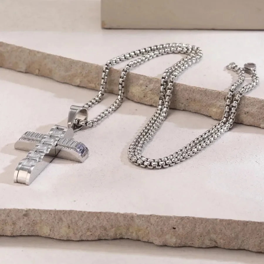 Classic Cross Pendant - Diatoms