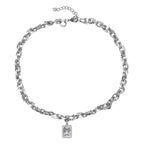 Diatoms Casual Hip-Hop Titanium Rhinestones Unisex Pendant - Diatoms