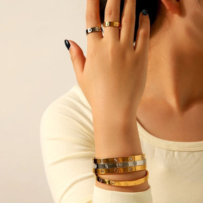 Gold Solitaire Bracelets