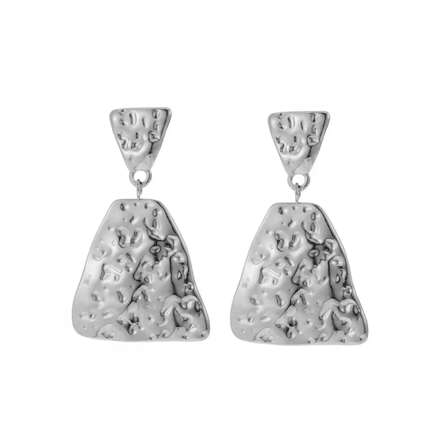 French Style Exclusive Geometric Drop Earrings - Diatoms