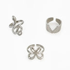 Classic Three Pair Set Adjustable Rings - Diatoms