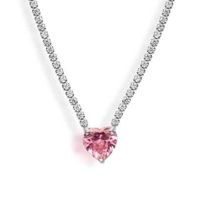 Love's Flame Diamond Pendant Necklace