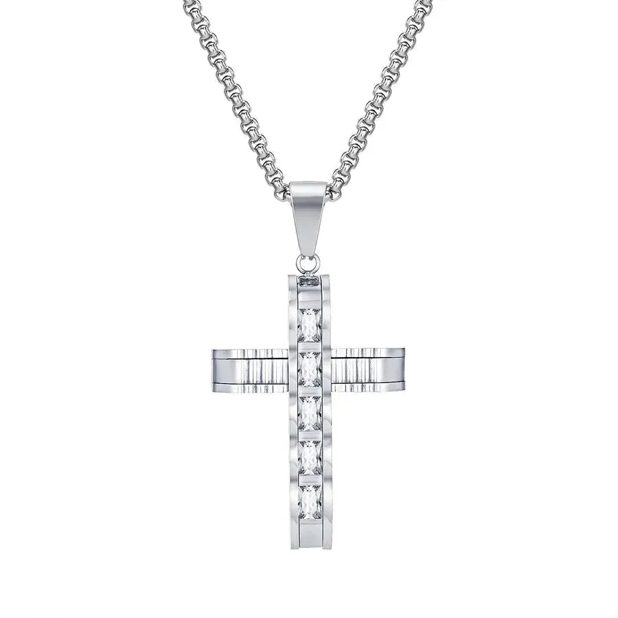 Classic Cross Pendant - Diatoms