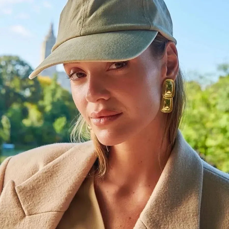 Hawaiian Heaven Rectangle Statement Earrings - Diatoms